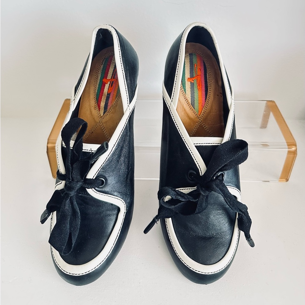 Shoes Florence black and white heeled shoe - Picture 5 of 9